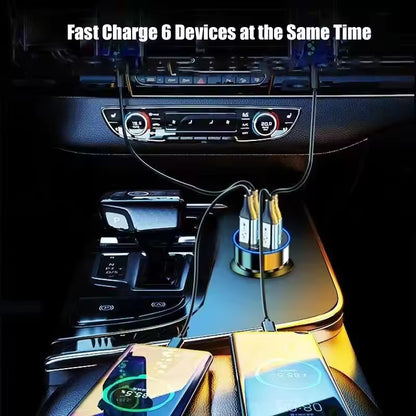 DriveX™ UYUXIO 6 in 1 USB C Car Phone Charger Adapter