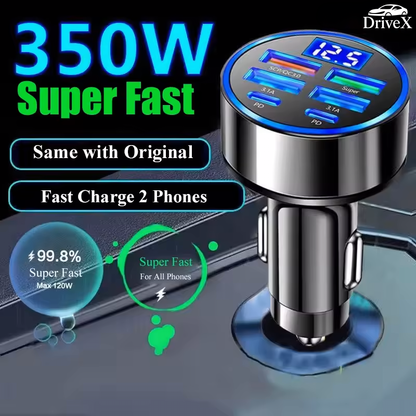 DriveX™ UYUXIO 6 in 1 USB C Car Phone Charger Adapter