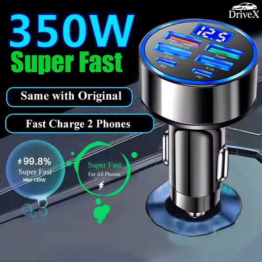 DriveX™ UYUXIO 6 in 1 USB C Car Phone Charger Adapter