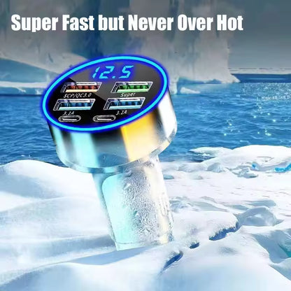 DriveX™ UYUXIO 6 in 1 USB C Car Phone Charger Adapter